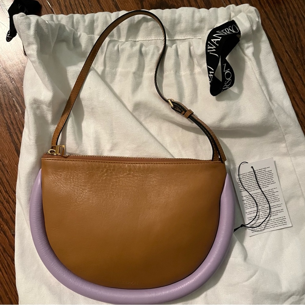 JW Anderson Toffee and Lavender Bumper Moon Shoulder Bag
